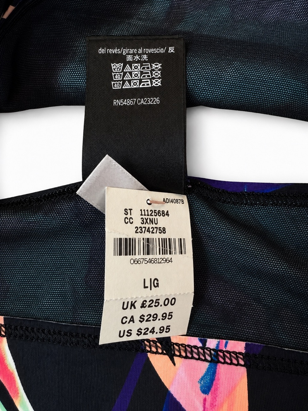 NWT VS PINK Ultimate Unlined Tropical Racerback Sports Bra Large - Picture 7 of 7